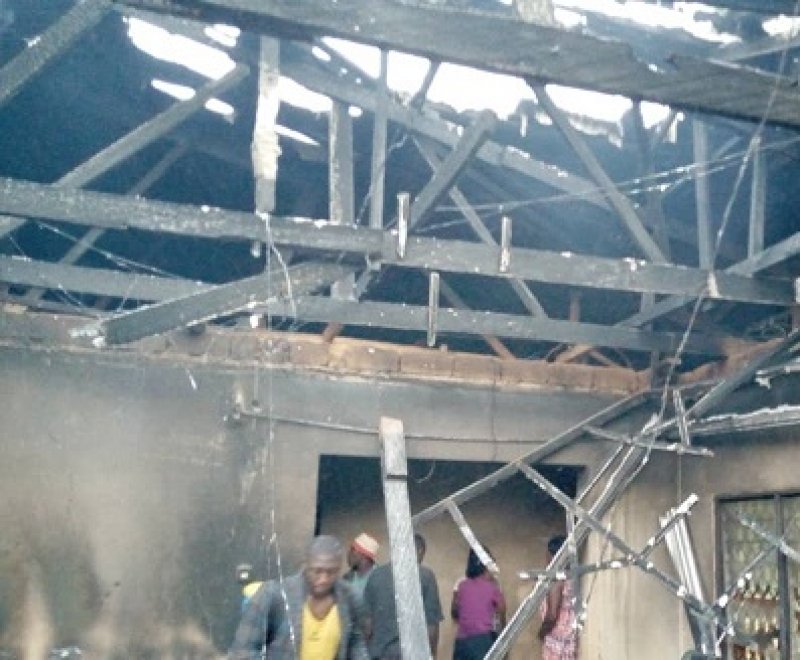 Home of Mbah Ndam burnt down